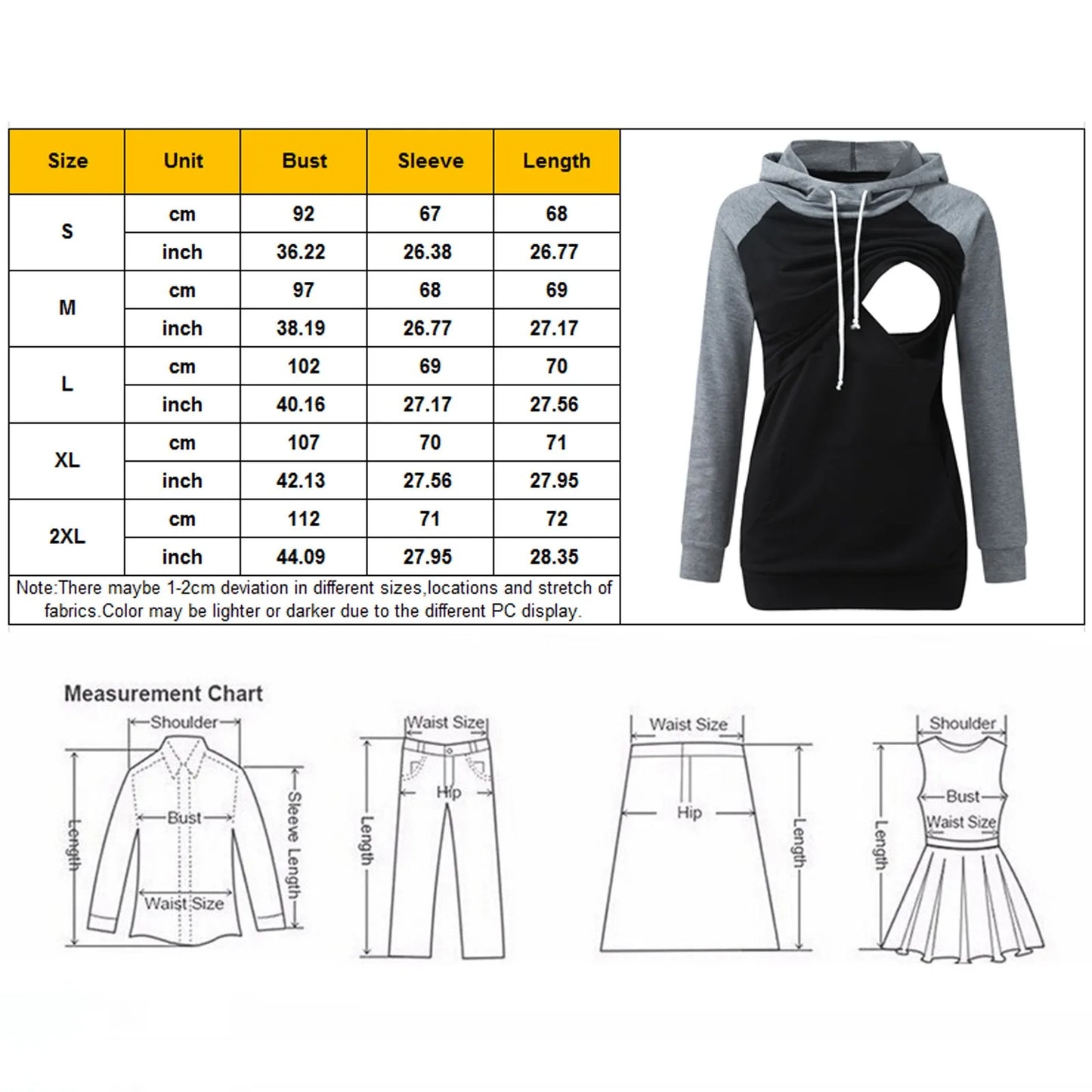 Women’s Maternity Nursing Hoodie – Long Sleeve Sweatshirt
