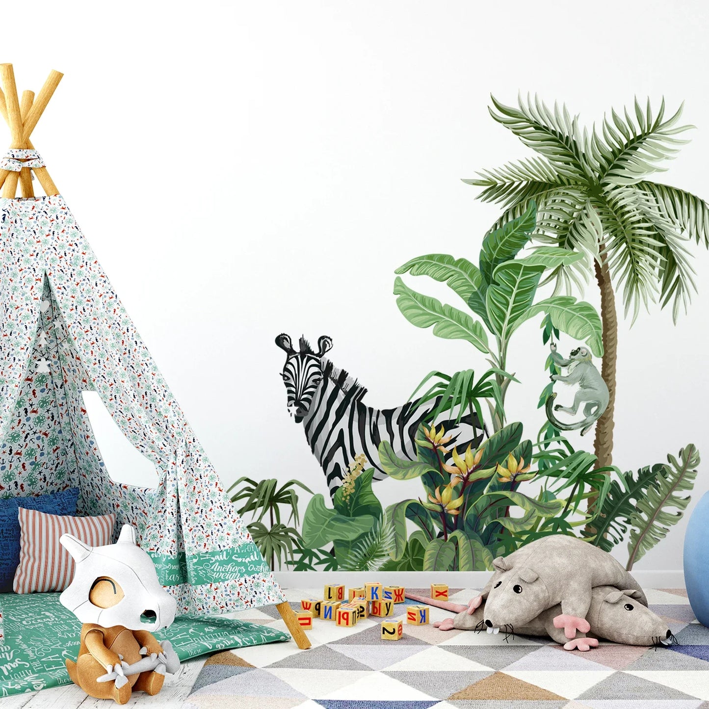 Large Funny Jungle Wall Art