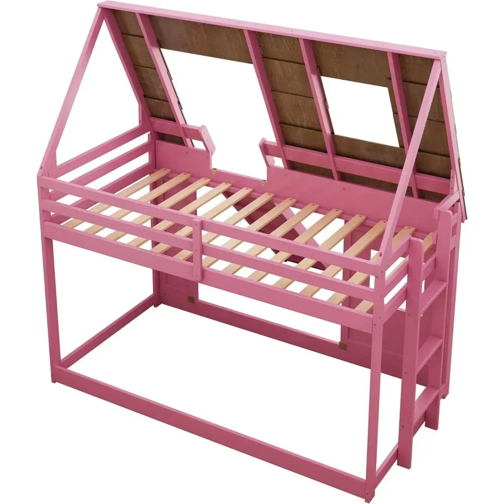 Twin Over Twin House Bunk Bed
