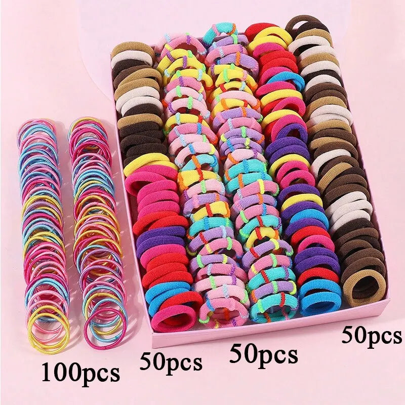 Girls’ Colorful Hair Bands – 250/300 Pieces Set