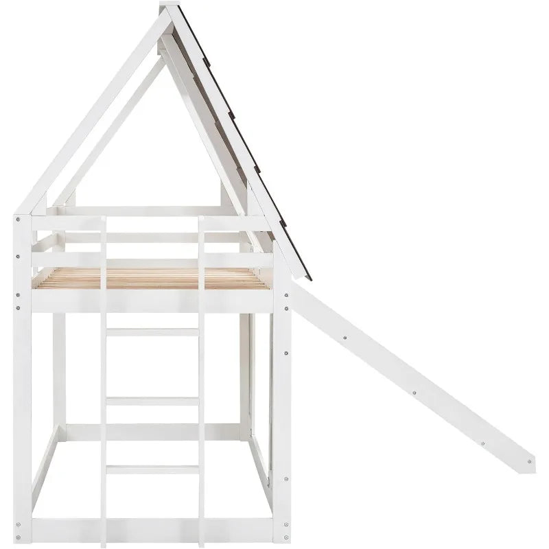 Merax Twin‑Over‑Twin House Bunk Bed