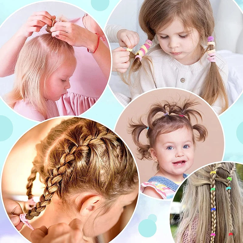 Girls’ Colorful Hair Bands – 250/300 Pieces Set