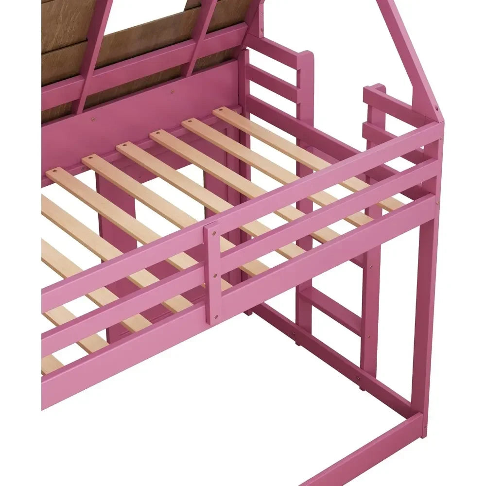 Twin Over Twin House Bunk Bed