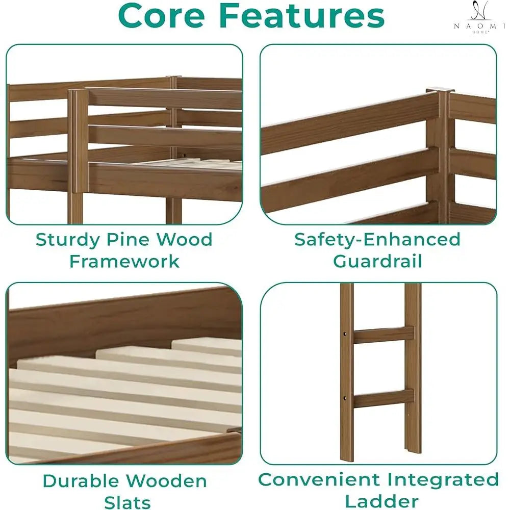 Kids Twin Loft Bed with Slide