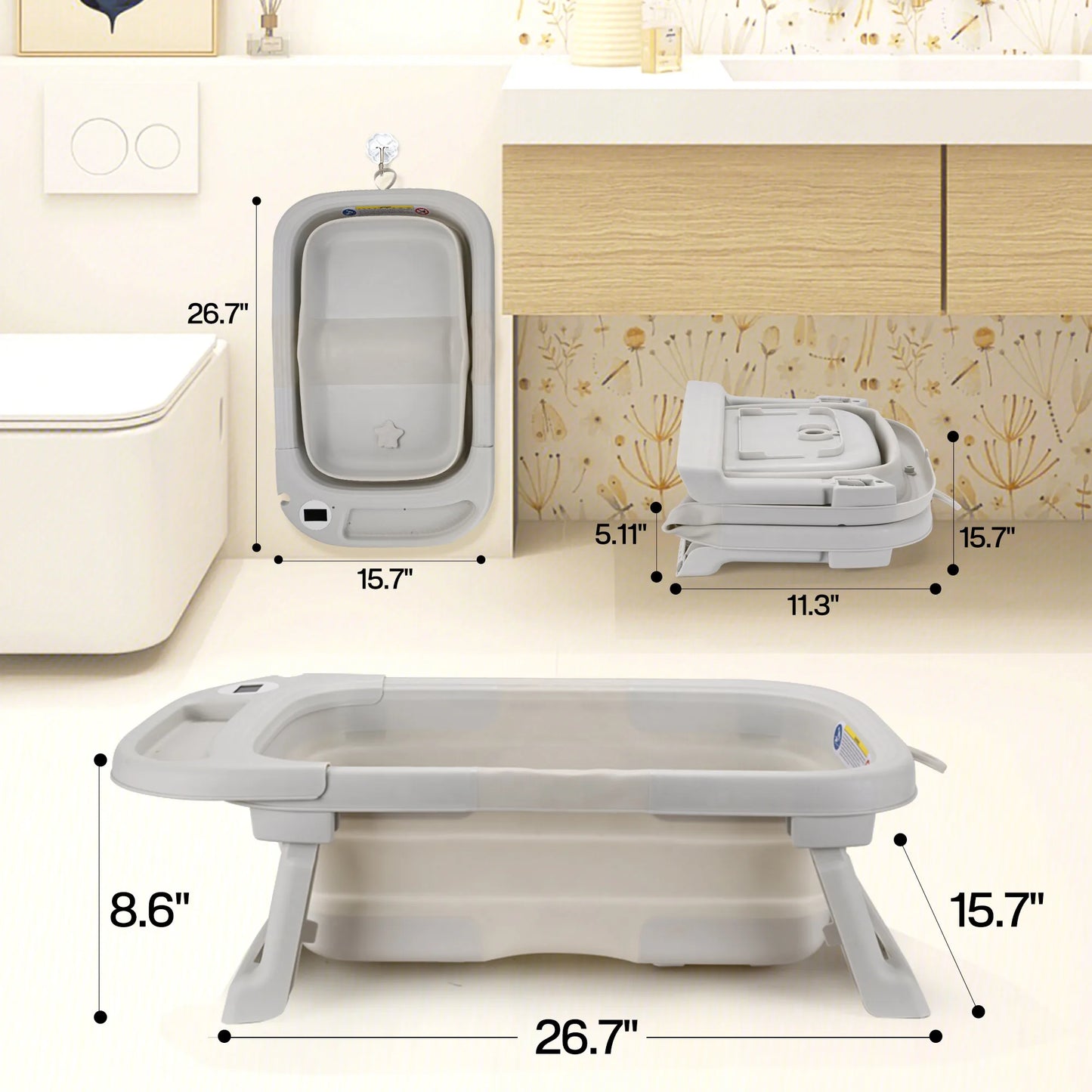 Travel-Friendly Baby Bath Tub (0-36 Months)
