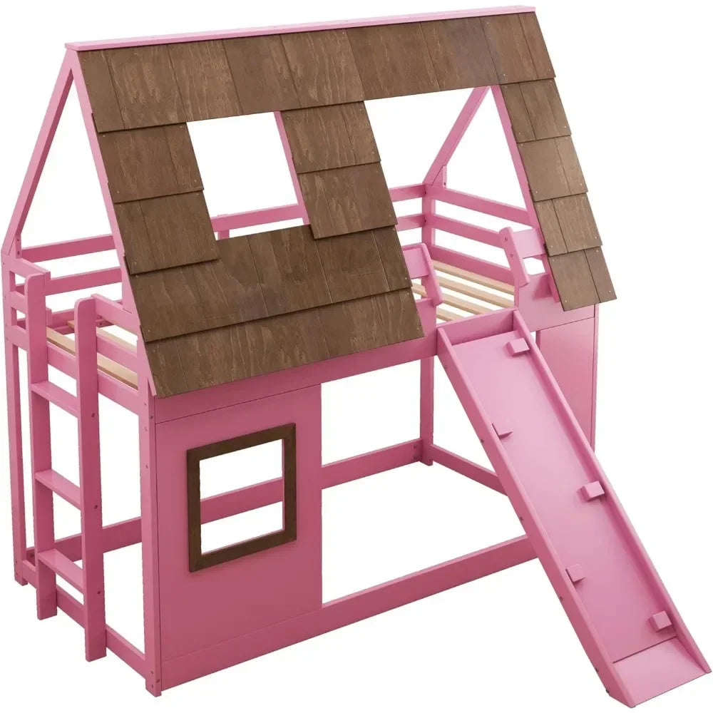 Twin Over Twin House Bunk Bed