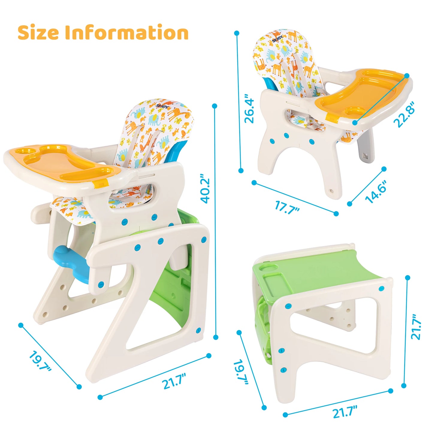 Sejoy High Chair for Baby and Toddlers