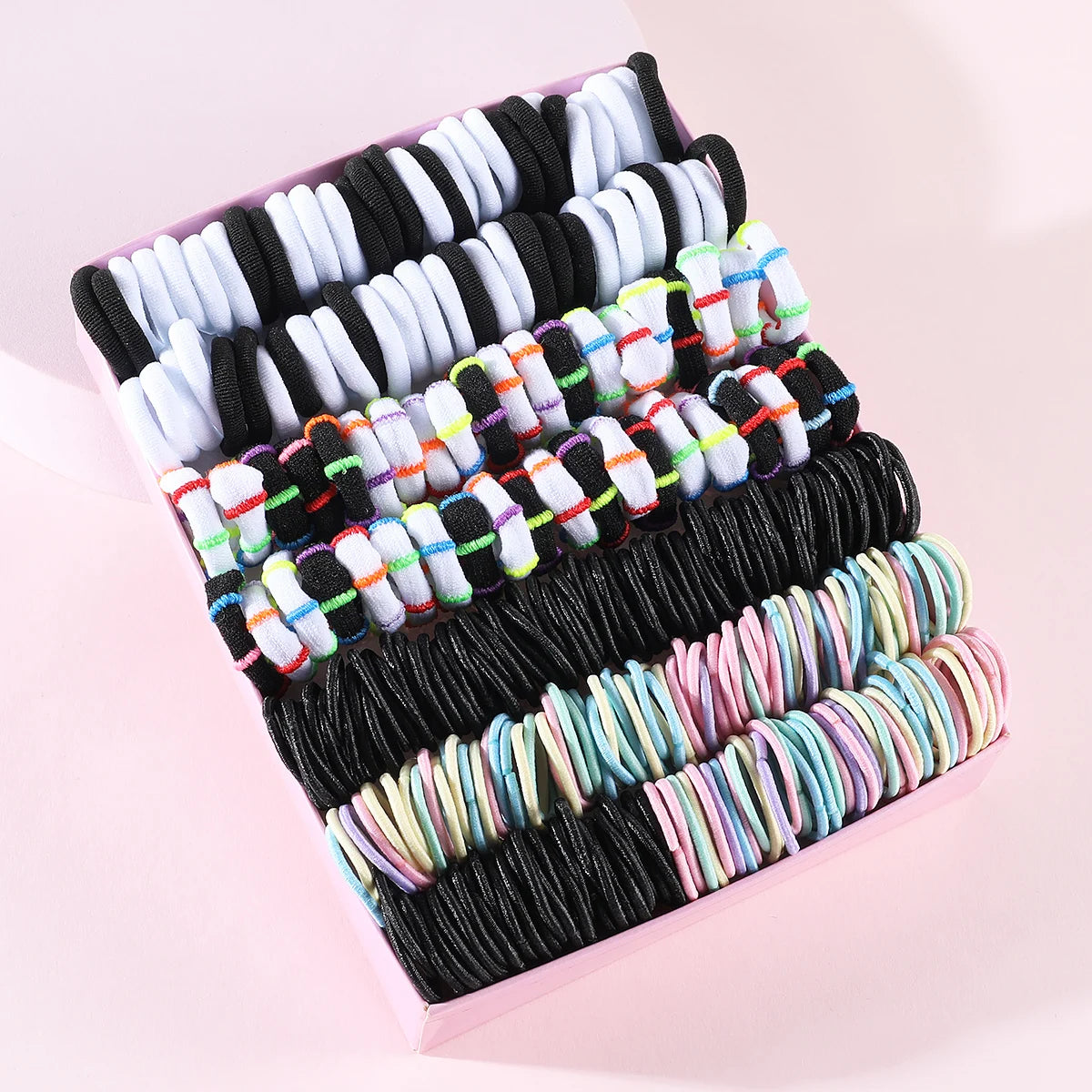 Girls’ Colorful Hair Bands – 250/300 Pieces Set