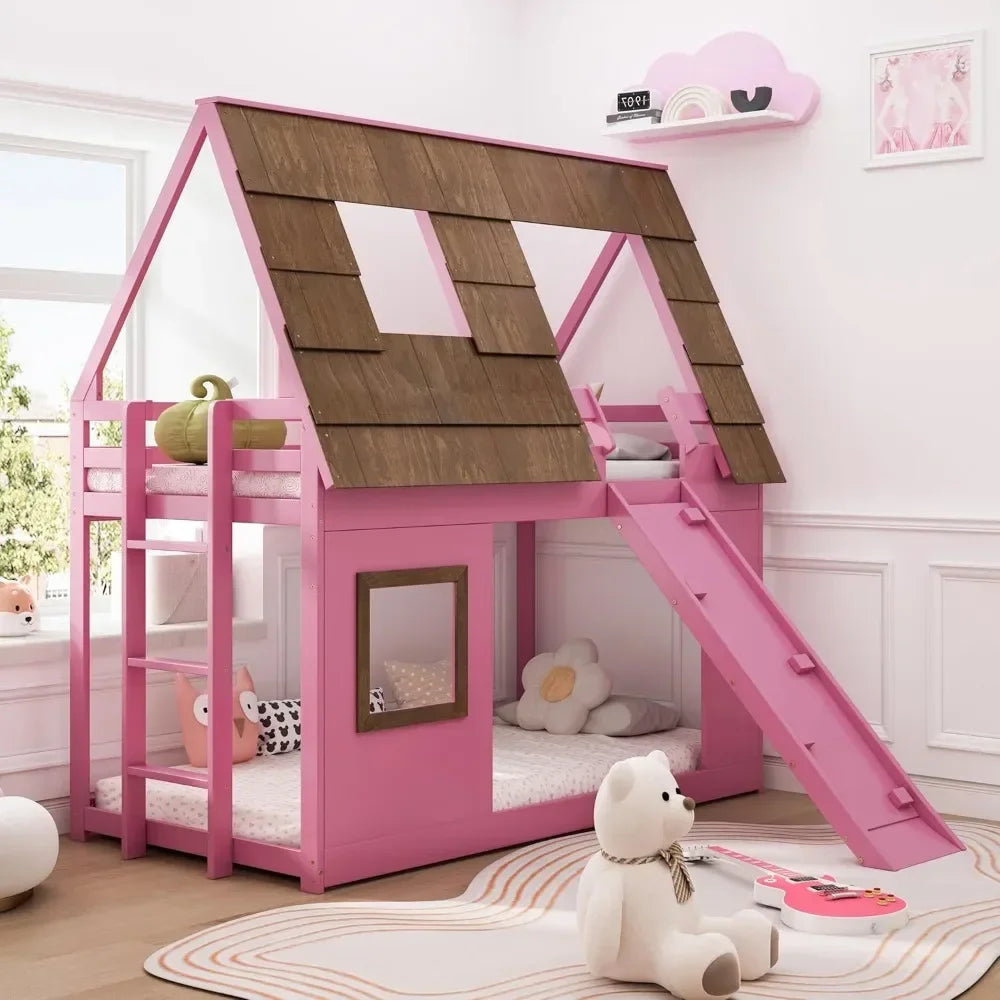 Twin Over Twin House Bunk Bed