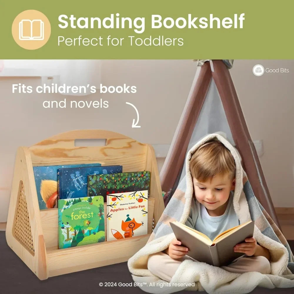 Double-Sided Montessori Kids Bookshelf