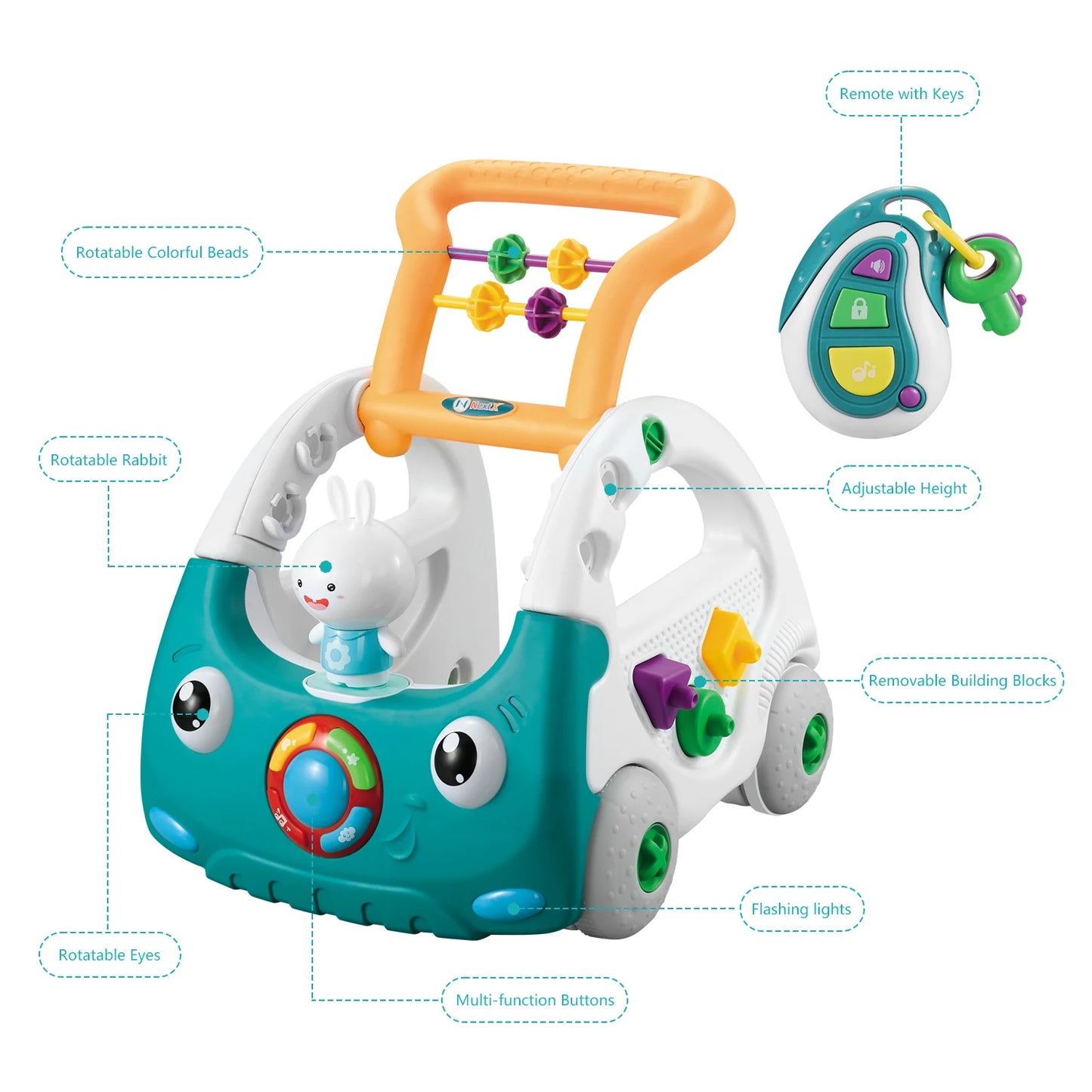 EDUCIRO 4-in-1 Baby Walker