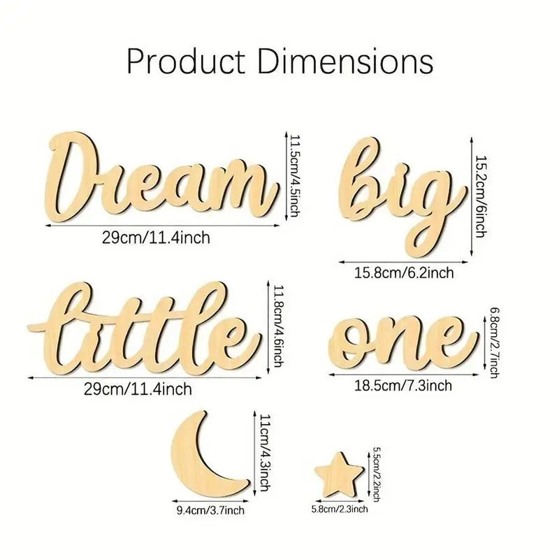 "Big Dream" Wooden Wall Sign