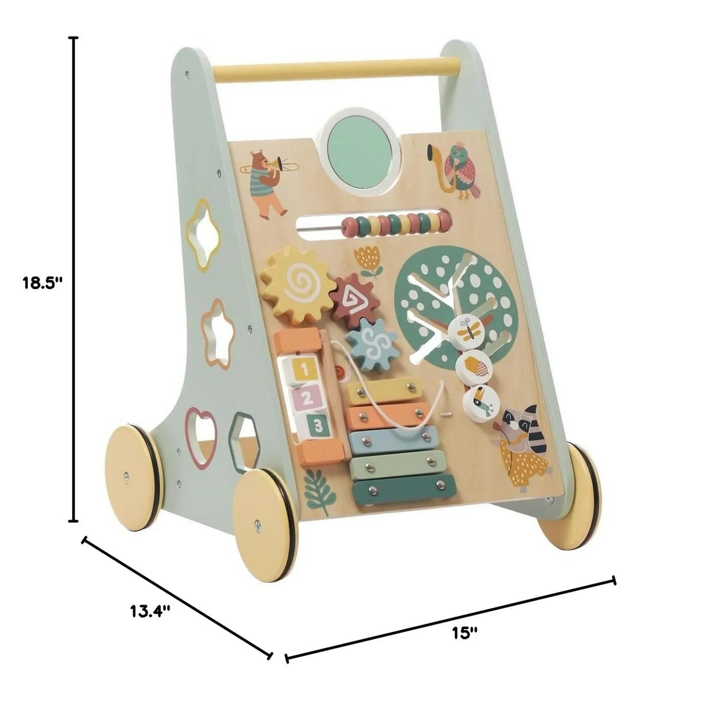 Robotime Robud Wooden Baby Walker with Wheels