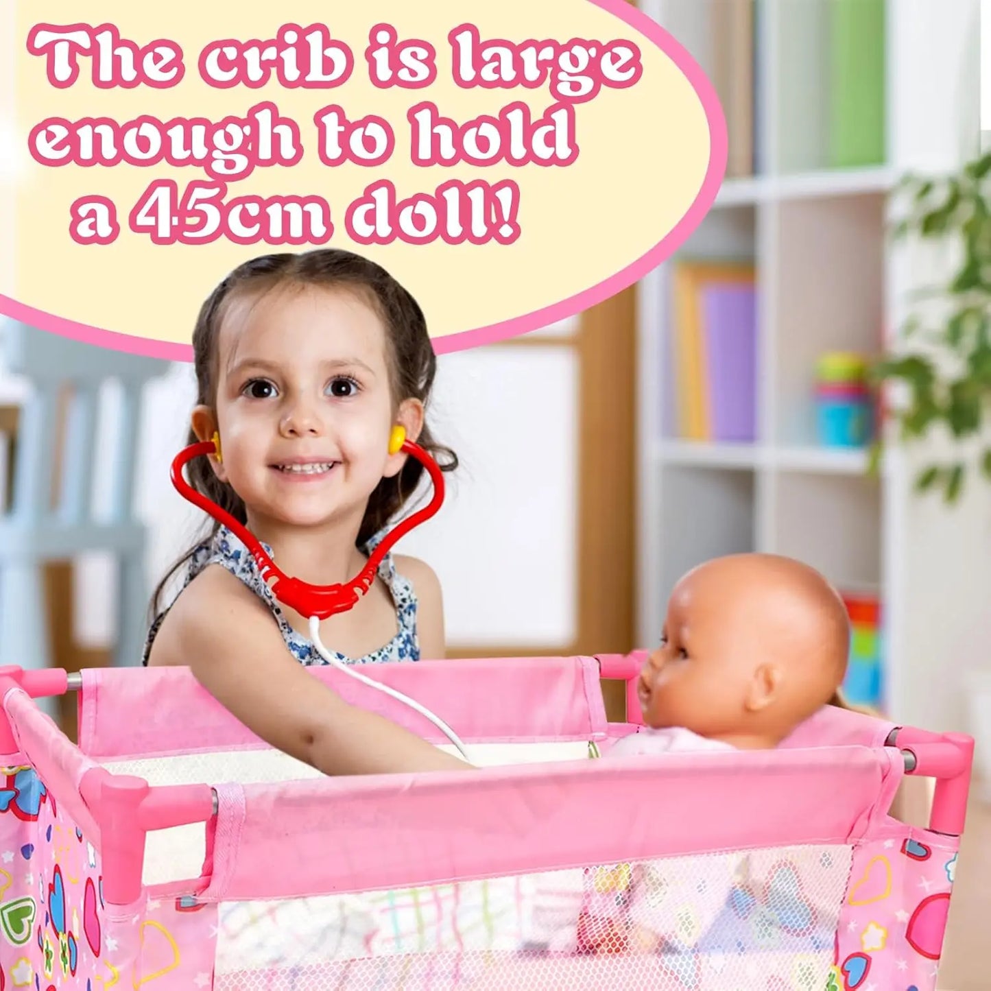 5-Piece Baby Doll Stroller Playset