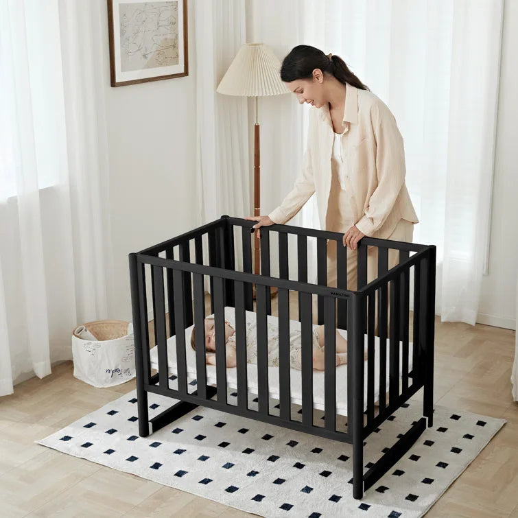 MAMAZING 6-in-1 Convertible Mini Crib (Black)