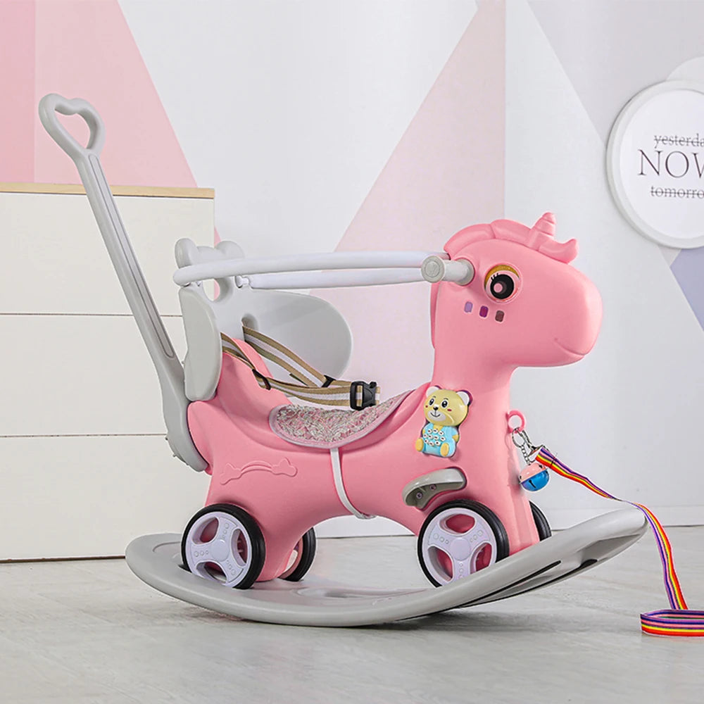 Push Bar Rocking Horse For Toddlers