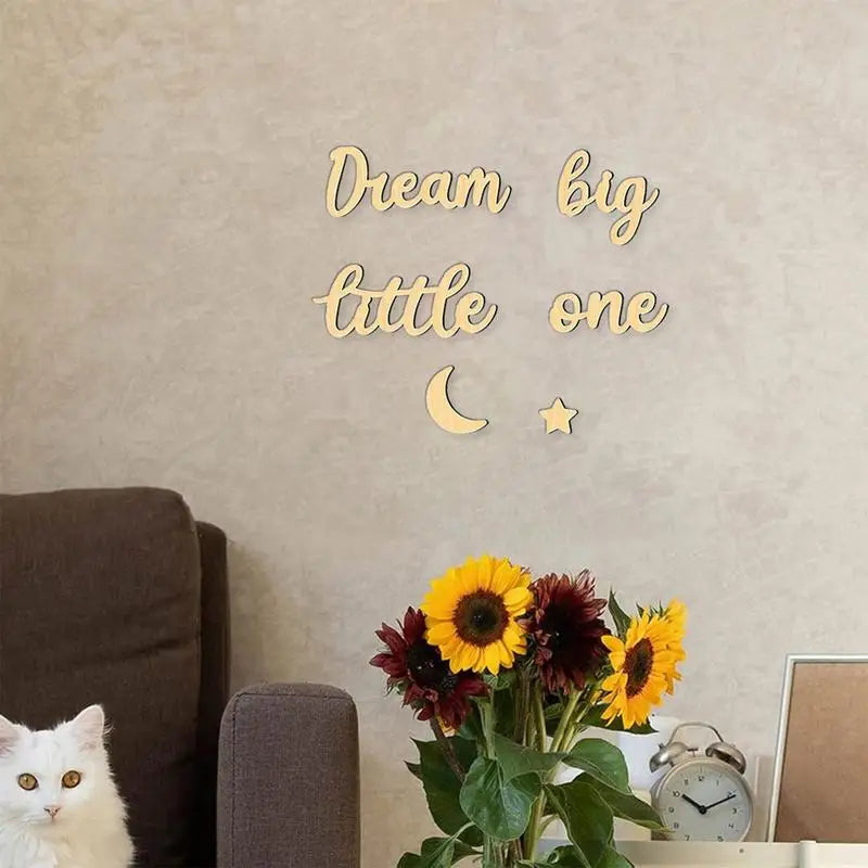 "Big Dream" Wooden Wall Sign