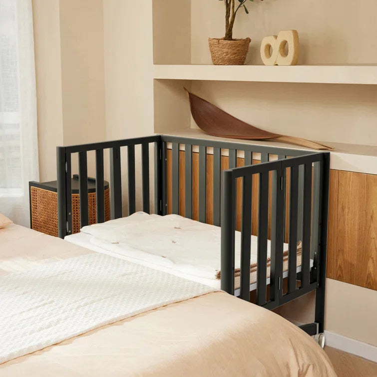 MAMAZING 6-in-1 Convertible Mini Crib (Black)