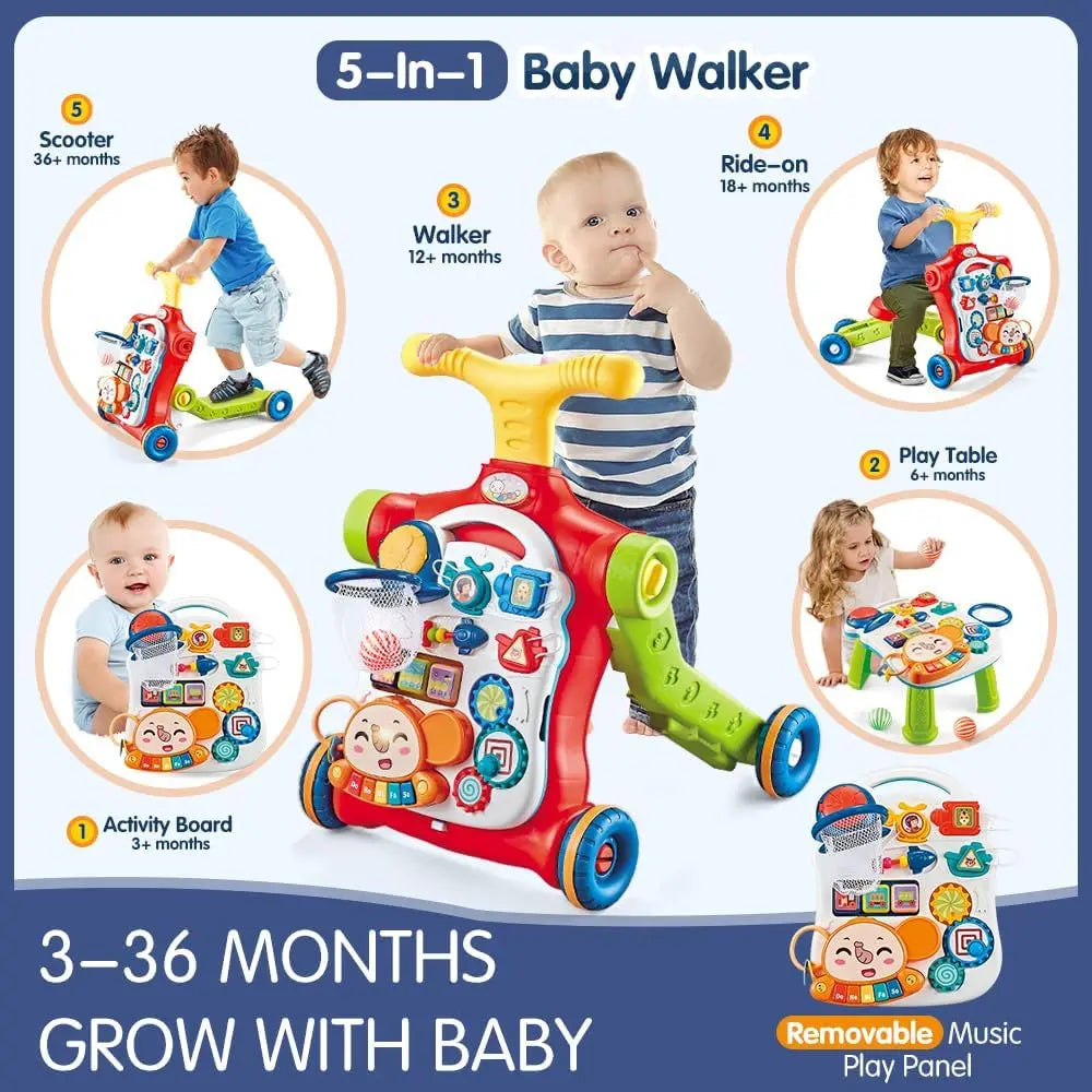 VATOS Baby Walker 5 in 1 Sit-to-Stand