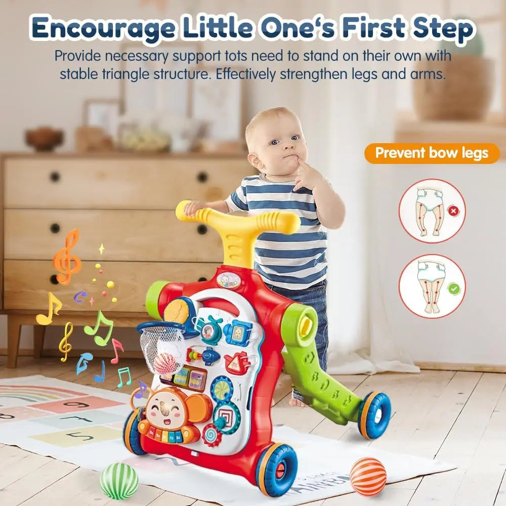 VATOS Baby Walker 5 in 1 Sit-to-Stand