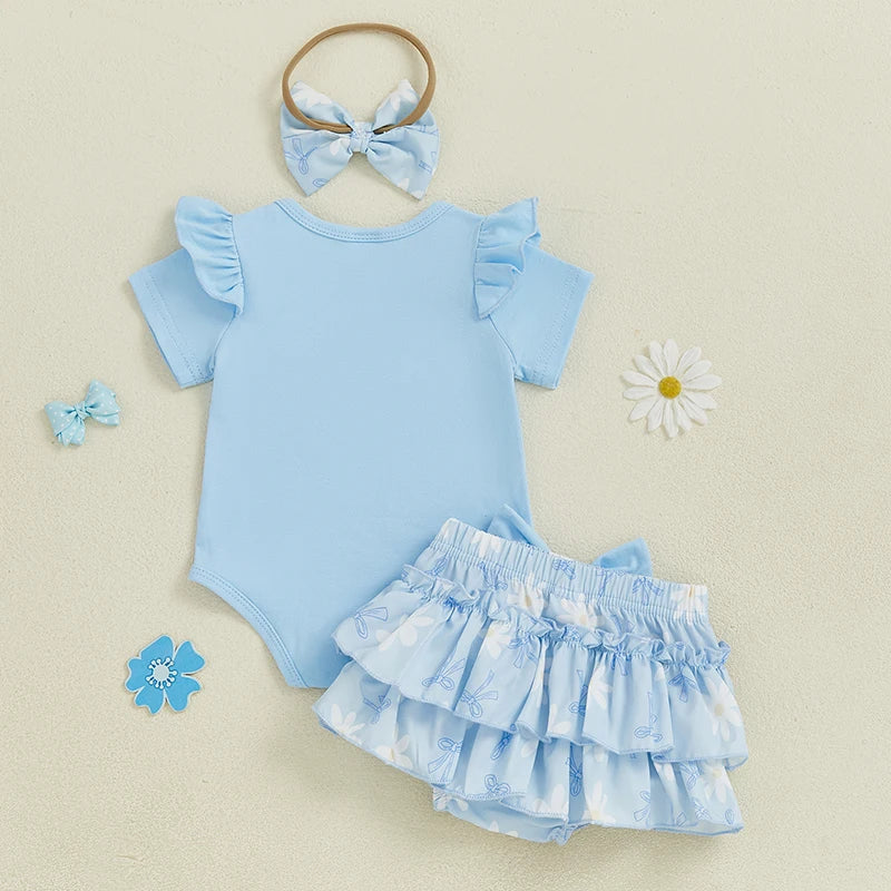 My First Father's Day Letter Print Romper