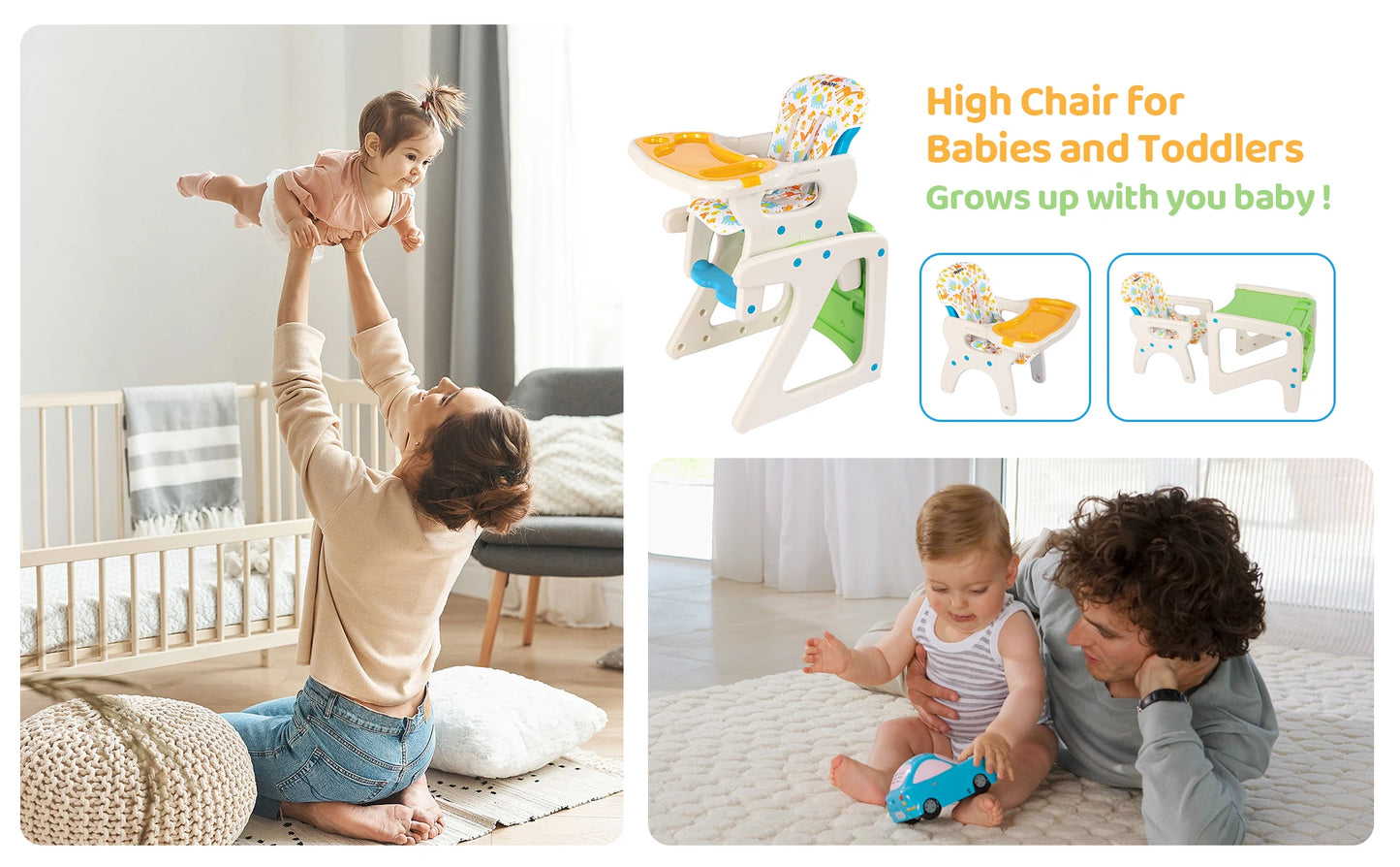 Sejoy High Chair for Baby and Toddlers