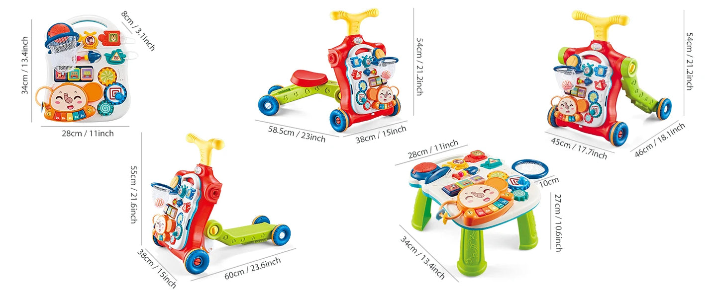 VATOS Baby Walker 5 in 1 Sit-to-Stand