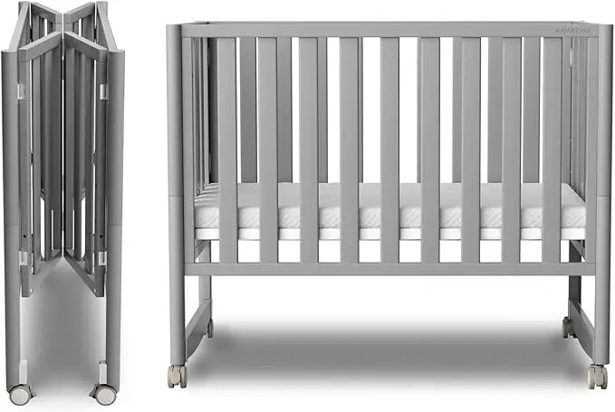 MAMAZING 6-in-1 Convertible Mini Crib (Grey)