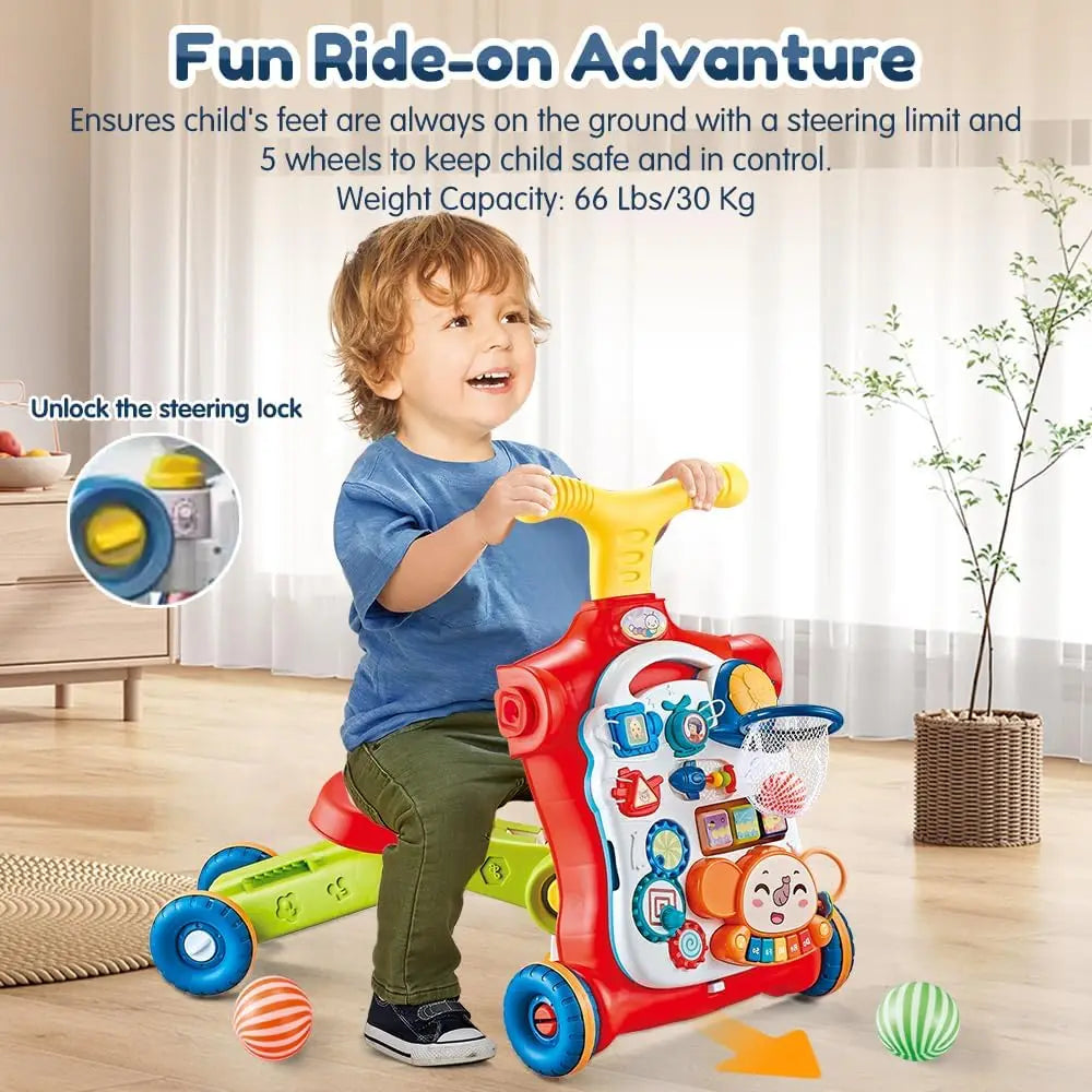 VATOS Baby Walker 5 in 1 Sit-to-Stand