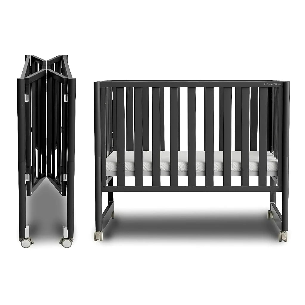 MAMAZING 6-in-1 Convertible Mini Crib (Black)