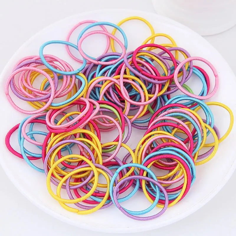 Girls’ Colorful Hair Bands – 250/300 Pieces Set