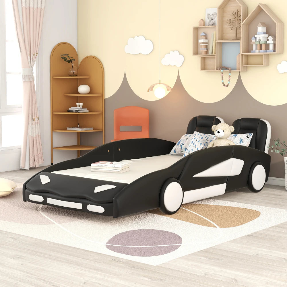 Twin Size Race Car Bed with Wheels