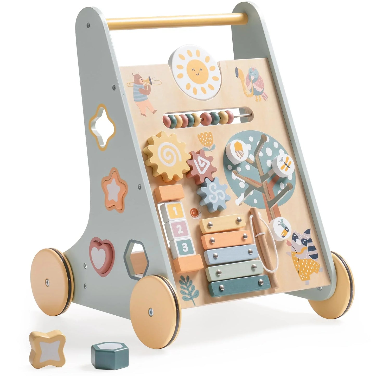 Robotime Robud Wooden Baby Walker with Wheels
