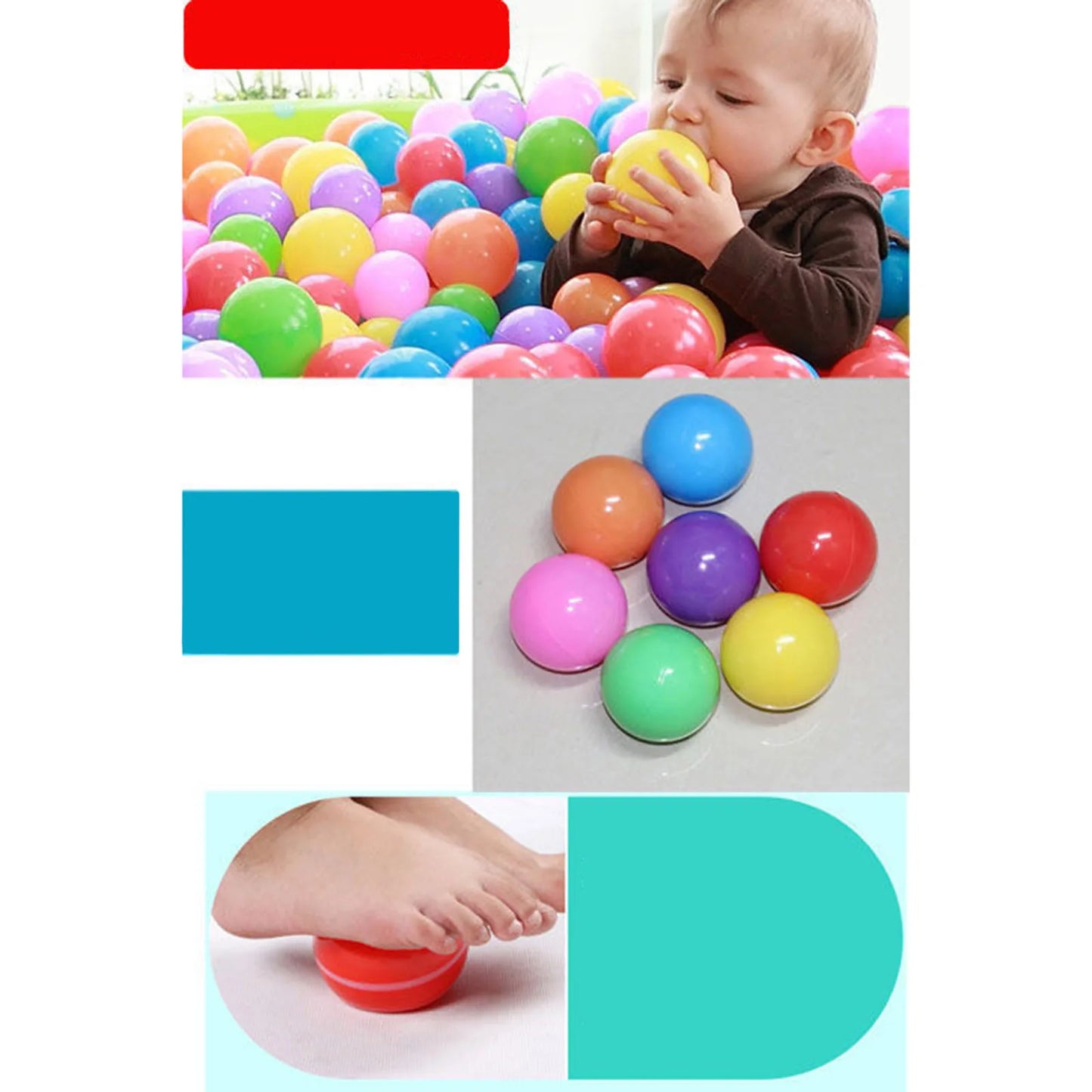 100pcs Colorful Plastic Ball Pit Balls