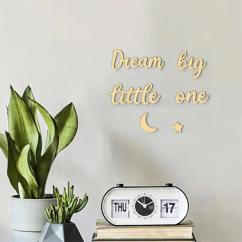 "Big Dream" Wooden Wall Sign