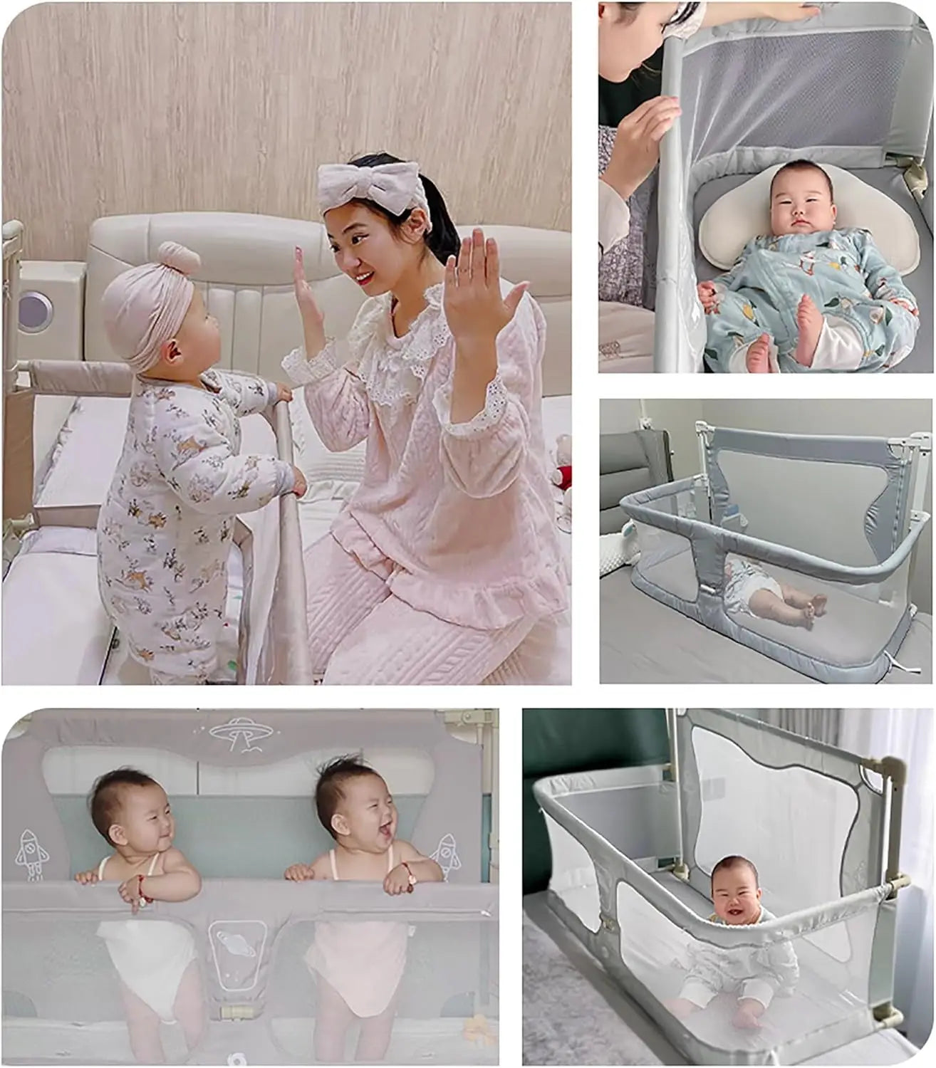3 In 1 Bassinet Bedside Crib