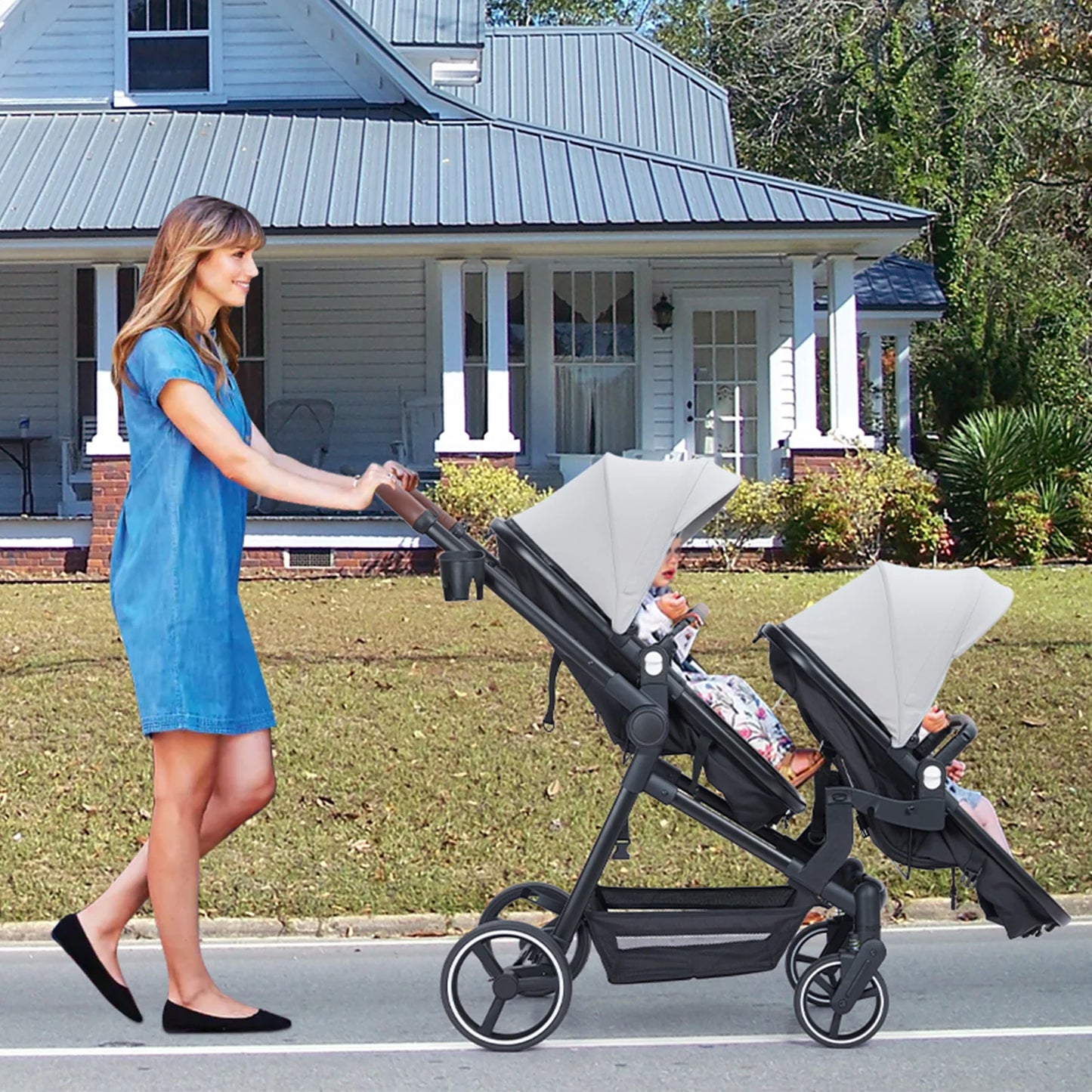 Double Stroller Track Tandem Stroller