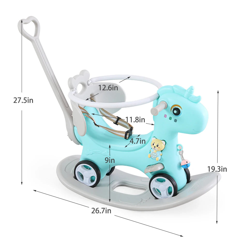 Push Bar Rocking Horse For Toddlers