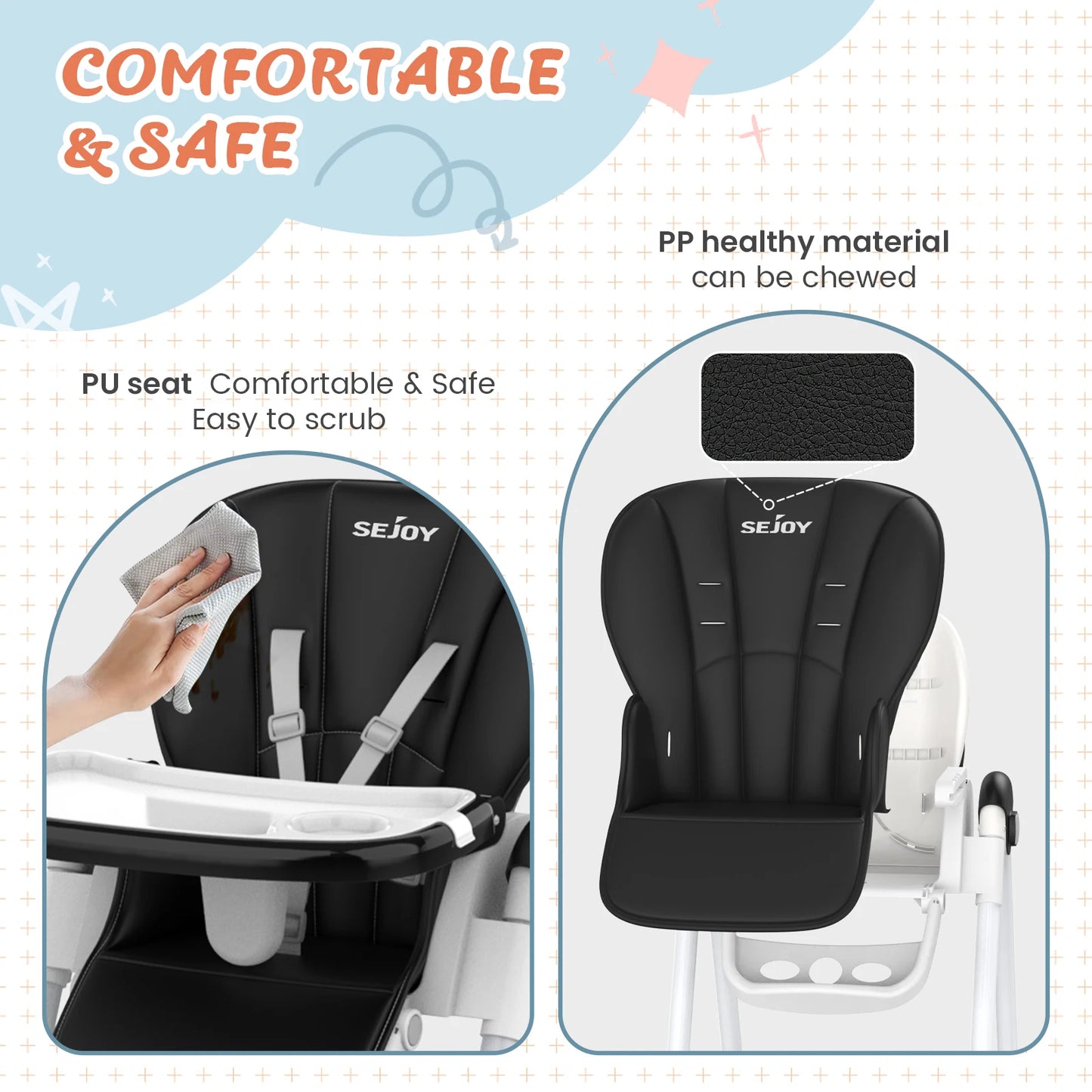 Sejoy Adjustable Baby High Chair