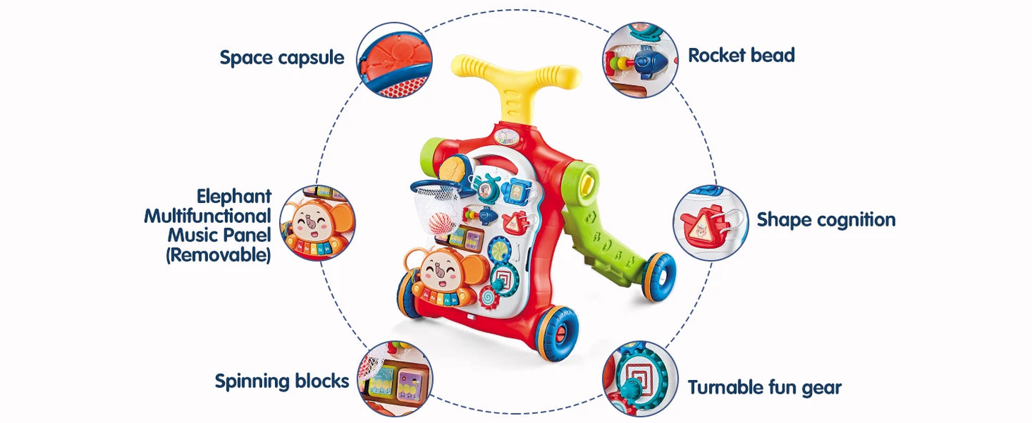 VATOS Baby Walker 5 in 1 Sit-to-Stand