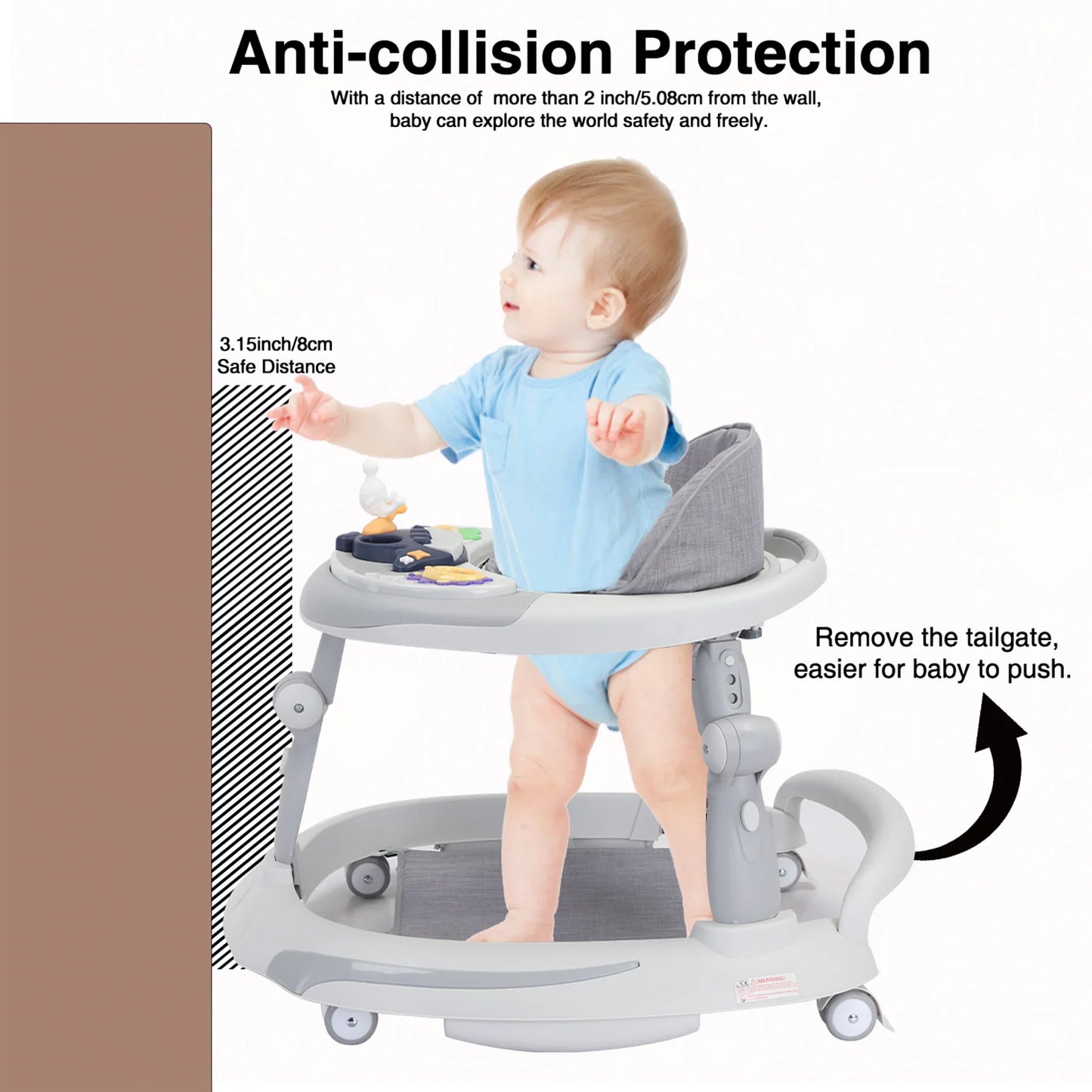UBRAVOO Foldable Baby Walker 6-18 Month