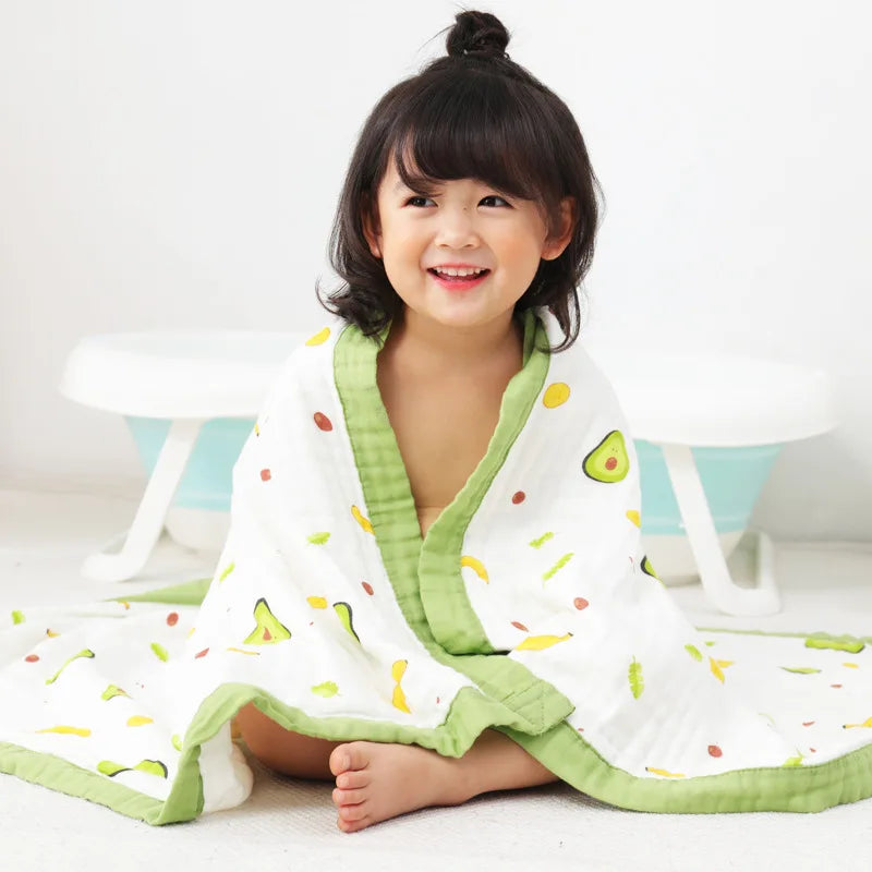 Children’s 6-Layer Cotton Bath Towel Blanket