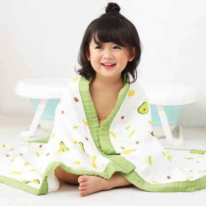 Children’s 6-Layer Cotton Bath Towel Blanket