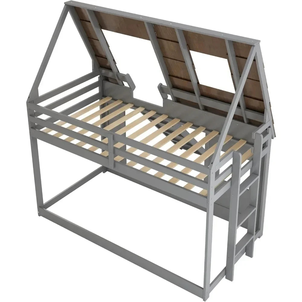 Twin Over Twin House Bunk Bed