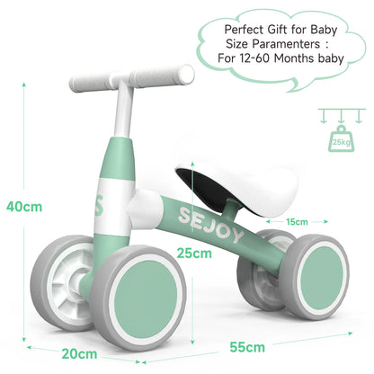 Sejoy Baby Balance Bike for 1-3 Years Old