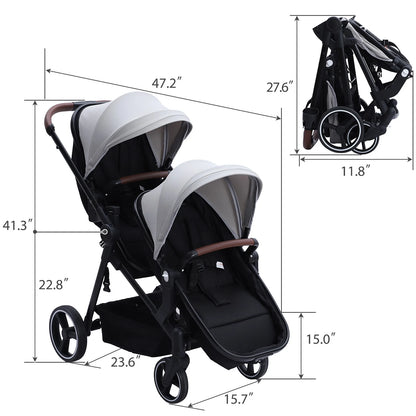 Double Stroller Track Tandem Stroller