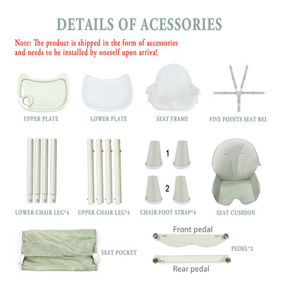 1pc Children's Dining High Chair