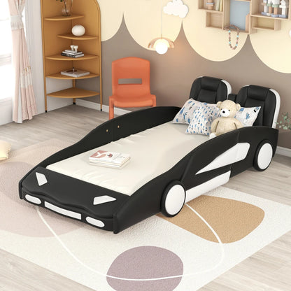 Twin Size Race Car Bed with Wheels