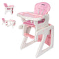 2-in-1 Baby High Chair with Table Footrest