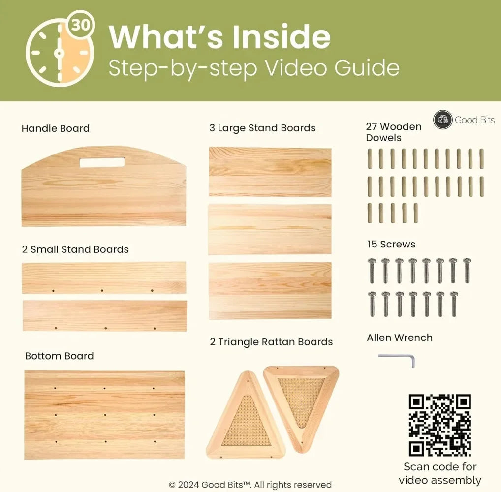 Double-Sided Montessori Kids Bookshelf